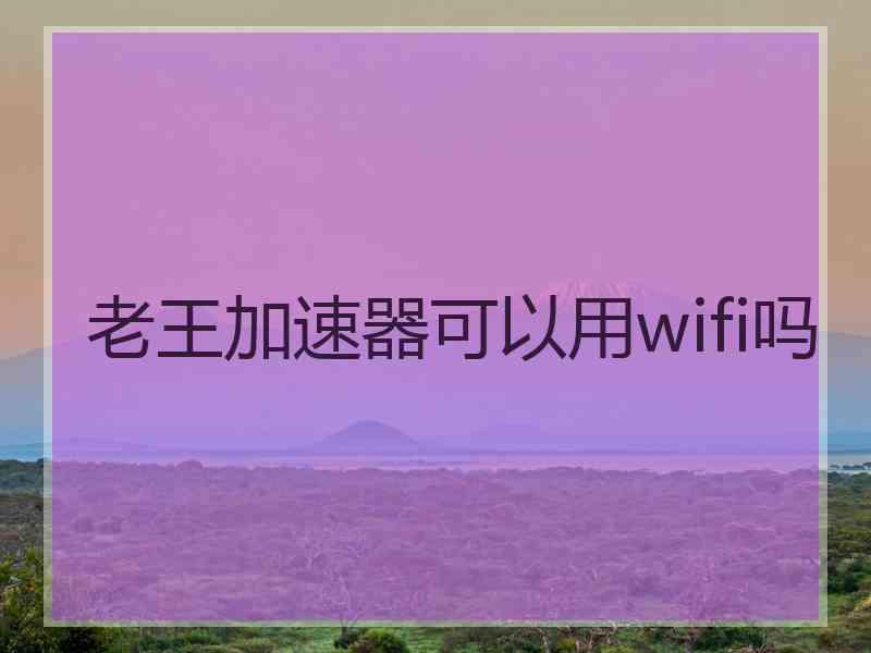 老王加速器可以用wifi吗